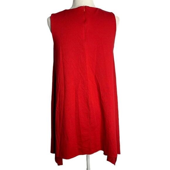 Makadamia Sleeveless Sharkbite Dress M Pink Jersey Knit Stretch - Picture 5 of 7